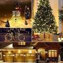 koopower 4 Pack 50 LEDs Outdoor String Lights, Auto On/Off Battery Operated Fairy Lights 8 Mode Waterproof Copper Wire Lights for Bedroom, Garden, Halloween, Christmas, Wedding Decoration