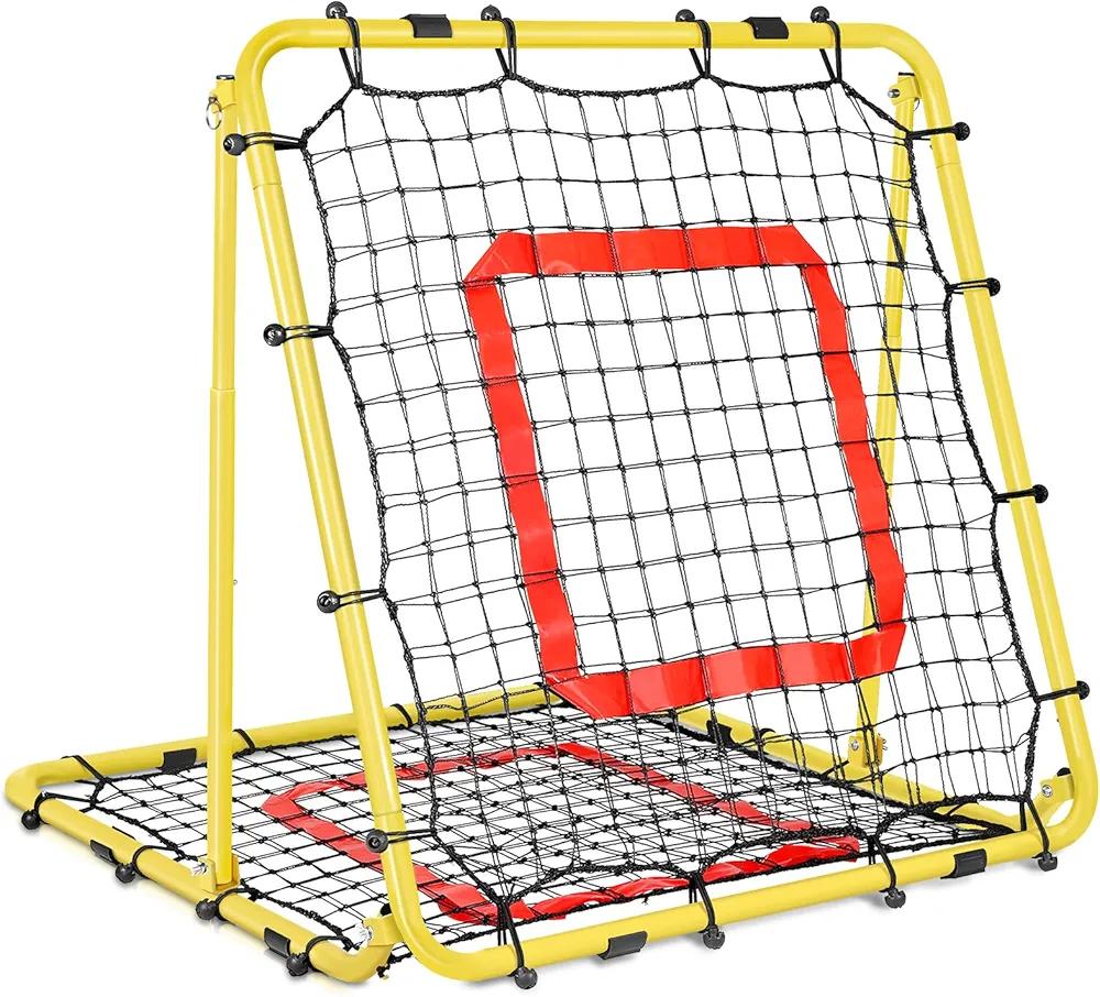 BaseGoal Baseball and Softball Rebounder Net,Baseball Rebounder,Volleyball Rebounder,Pitch Back Net,Multi-Sport Training Rebound Screen,with Pitching Target,Easy Adjustable Angles