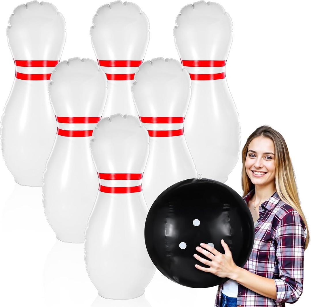 Giant Inflatable Bowling SetOne 15 Inches Ball with Six 23 Inches Pins