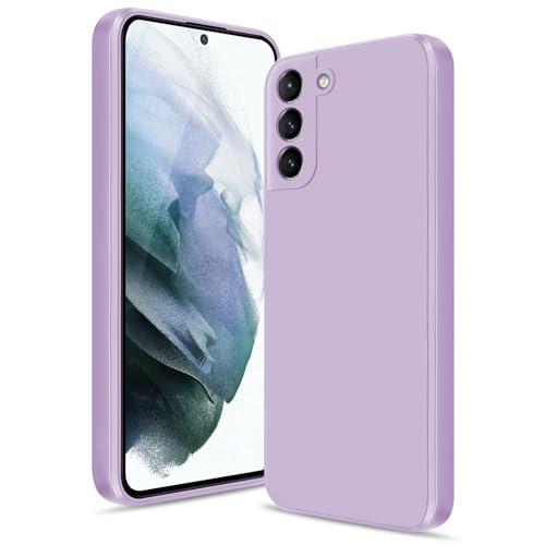 Btstring Case for Samsung Galaxy S21 5G, Soft Silicone Case with Upgraded Camera Protection, Shockproof Slim Case Cover with Anti-Scratch Microfiber Lining, Purple
