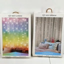 West & Arrow Cool White & Rainbow LED Curtain Lights Battery Operated Clear Wire