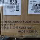 CALOBANA Round Floating Ring Inflatable Water Hammock Heavy Duty River Floats Lake Raft for Adults Tanning Pool Lounger Float Island Platform Pad Mat for Party 6'