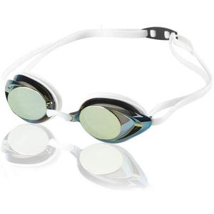 Speedo Unisex-Adult Swim Goggles Mirrored Vanquisher 2.0 (Gold/White)