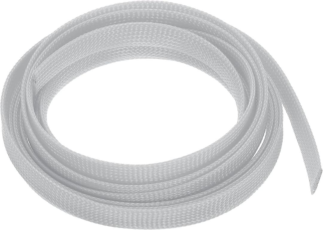 Uxcell PET Expandable Sleeving 10ft 1/2" Gray Cable Management Sleeve Cord Organizer for Wrap Protect Cable