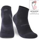 No Show Athletic Socks, ZEALWOOD 3 Pairs Merino Wool Ultra-Light Running Tennis Golf Socks for Men Women (Black)