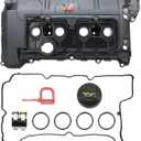 MITZONE Cylinder Head Valve Cover Compatible with 2007-2016 Mini Cooper Base R55-R61 non-S N16/N12 1.6L Replace 11127646554