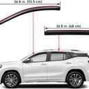 Lightronic Extra Durable Clip-on in-Channel Auto Vent Window Visor, Fits 2018-2024 GMC Terrain, UV Protection Rain Guard, Original Wind Deflector, No-Drill Easy Install, Dark Smoke, 4-Pcs