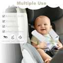 GFU Car Seat Strap Pads for Baby, Soft Shoulder Pads for Comfort, Reversible Seatbelt Covers for Kids, Perfect for Baby Car Seat, Stroller, Swing, High Chair, Size: 6.5 x 6.5 inch, White