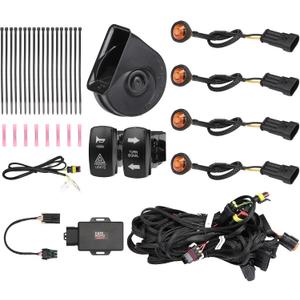 KEMIMOTO Turn Signal Kit Compatible with 2020+ Can-Am Defender, Street Legal Kit with 110DB Horn, Pre-Wired, Plug & Play UTV Blinker with Self-Cancelin turn signal & Hazard Light