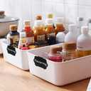 2 x Labels for Storage Bins, 12PCS Black Labels with White Markers, Basket Labels Clip On, Storage Bin Labels for Fabric Storage Bins Removable Labels for Storage Bins Clip On Labels Tags for Labeling