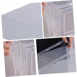 Zerodeko 6pcs Clamshell Shoe Organizer Plastic Storage Boxes for Sneaker and Boot Space-saving Design Visible for Closet and Home Use