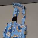 Dog Diaper for Male Boy Belly Band Reusable Washable with Suspenders Soft Fleece (Blue Bear, M: Waist 13" - 16")