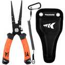 KastKing Speed Demon Pro Fishing Pliers, Split Ring Nose, 8.5 inch