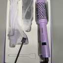 JIGGL 3-in-1 Interchangeable Hair Styler: 1.25" Curling Iron, 1.5" Heated Round Thermal Brush & Hair Straightener Combo for Travel, Dual Voltage,Straight/Curl/Blowout Short and Long Hair, Purple