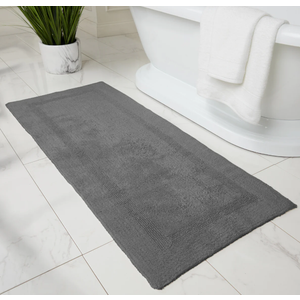 Fabstyles Basix Soft & Absorbent Reversible Cotton Bath Rug, Size 24"x60"