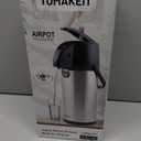 Airpot Coffee Dispenser Thermal with Pump,3L/102 Oz Insulated Stainless Steel Large Airpot Coffee Carafe Lever Action for Hot/Cold Water,Thermal Carafe for Hot Cocoa for Parties (101.4 Ounces)