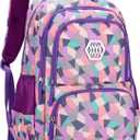 Bansusu Geometric Print Kids Backpack for Girls Boys School Bag Bookbags, Size: Large-A
