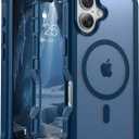 jaroco Magnetic for iPhone 17 Case, [Compatible with MagSafe][Military Grade Drop Protection][Heavy Duty Protection][Non-Slip][Shockproof] 2-Layer Durable Bumper Phone Case 6.3''-Deep Blue