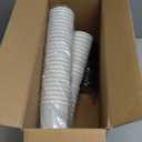 MUCHII 8 oz Disposable Coffee Cups, Paper Coffee Cups With Lids & Straws,  Insulated Ripple To Go Coffee Cups 8 oz for Tea, Hot Chocolate and Drinks (Silver grey)