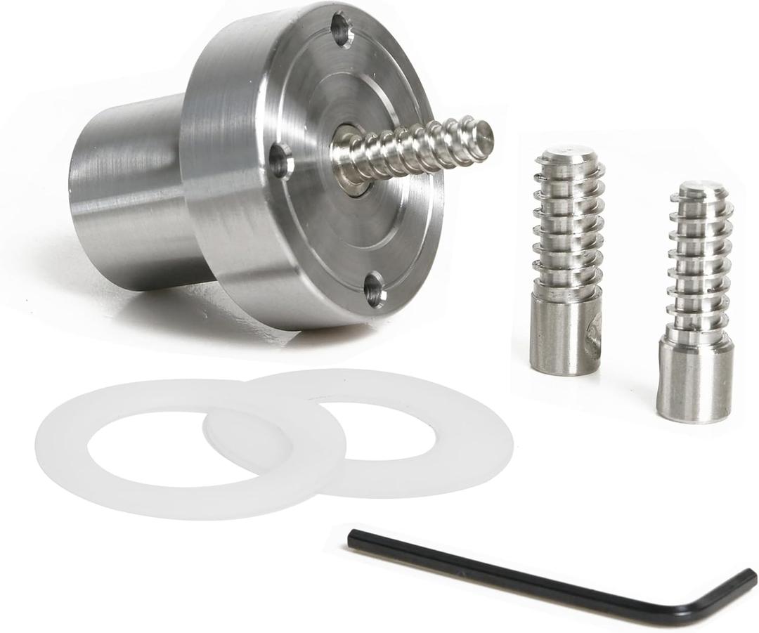 2" Steel Wood Lathe Faceplate with Screwchuck and Two Nylon washers, Fit for 1" x 8TPI Spindle Woodturing Lathe.