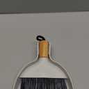 MR.SIGA Mini Dustpan and Brush Set, Portable Cleaning Brush and Dustpan Combo with Bamboo Handle, 1 Set (White)