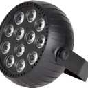 QTX | Rechargeable Mini LED PAR Light Powerful 12 x 1.5W LEDs & Up To 6 Hours Life From One Single Charge | Black