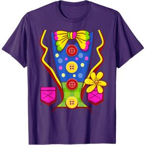 Clown Costume Circus T-Shirt (Small, Black)