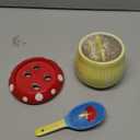 Coloch 5 Pcs Ceramic Measuring Spoons with Base, Mushroom Shape Baking Measuring Spoons and Cup Decorative Cute Cooking Spoons Set for Dry and Wet Ingredients, 1/4, 1/2, 1 tsp, 1 Tbsp