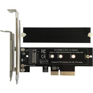 M.2 NVME to PCIe 3.0/4.0 x4 Adapter, NVME/AHCI SSD to PCIe Expansion Card with Aluminum Heatsink Solution, Supports PCI-Express X4 X8 X16 Slots M.2 NVME to PCIe 3.0/4.0 x4 Adapter, NVME/AHCI SSD to PCIe Expansion Card with Aluminum Heatsink Solution, Supports PCI-Express X4 X8 X16 Slots