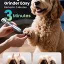 oneisall Dog Clippers for Grooming Thick/Heavy Coats, 4-in-1 Dog Grooming Kit Low Noise with Stainless Steel Blade, Cordless Dogs Paw Trimmer Pet Nail Grinder for Small & Large Dogs Cats Animals