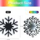 MEETYAMOR Christmas Tree Topper, 10 Inches 200 LEDs Lighted White Snowflake Star Tree Topper, 3D Infinity Mirror Snow White Lights Sparkling Treetop Christmas Decorations, Winter Xmas Decor Indoor