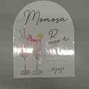 Minimalist Momosa Bar Sign with Stand, 8 x 11 Inch Modern Wooden Baby Shower Sign, Gender Reveal Tabletop Sign for Mom Birthday, Momosa Bar Supplies, Gender Reveal Party, Baby Shower Decorations, 05