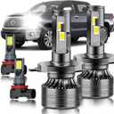for 2014-2021 Toyota Tundra Fog Lights Bulbs Combo, 4pcs Super Bright White Dual Beam and Fog Lights Blubs Package