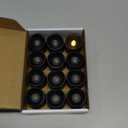 Homemory Black Tea Lights Candles Battery Operated, 200+Hour Flameless Flickering Fake Electric LED Colored Tealights Candles for Halloween, Theme Party, Wedding Table Decor, Holiday Decor, 12-Pack