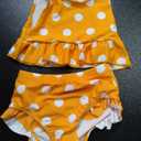 Baby Swimsuit Girl Two Piece Bathing Suit Toddler Girls Summer Beach Ruffle Tankini Swimwear 1-7Y