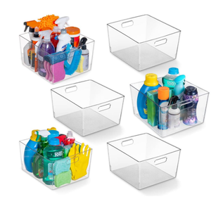 ClearSpace Plastic Pantry Organization and Food Storage Bin – Great Kitchen Organization and Kitchen Storage – Fridge Organizer Bins, Pantry Storage – 6 Pack