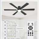 Fanbulous 60 Inch Ceiling Fan with Lights, APP & Remote Control, Flush Mount Low Profile Black Ceiling Fan, 3000-6000K Dimmable LED, Quiet Reversible Motor, 6 Blades, 6 Speeds, for Bedroom Living Room