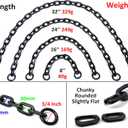 VersaKits Rainbow Heavy Chunky Purse Chain Strap Replacement with Spring O Rings 16 Inch Detachable Statement Link Chain Charm Extension Upgrade for Handbags