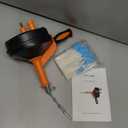 Drain Auger, Clog Remover with Drill Adapter, 25 Feet Flexible Plumbing Snake Use Manually or Powered for Kitchen, Bathroom and Shower Sink, Comes with Gloves (orange)