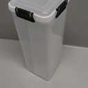 Slide-Out Bread Storage Container with Airtight Lid, Clear Plastic Bread Box with Drawer Tray for Sandwich Loaves, Bagels & Buns, 1355 in BPA-Free Bread Keeper for Counter, Pantry & Freezer