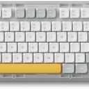 nuphy Kick75 Low Profile Keyboard with Volume Knob,75% Hot Swappable Custom Wireless Mechanical Keyboard,80 Keys RGB Backlit with PBT Keycaps,BT/2.4G/USB-C (Brown Nano Switch)