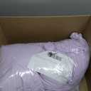ANGIYUIN 5 Pieces Purple Comforter Set Queen Size Ruffled Bedding Sets for Girls Women Boho Farmhouse Bed Sets Solid Color Soft Bed in A Bag with Sheets(Purple Queen)