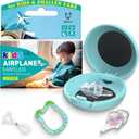 Kids Ear Plugs (6yrs +) with Cord, Reusable Airplane Ear Pressure Relief Earplug for Child Adult with Small Ear-canals, Ear Protection for Focus, Travel, Anxiety Stress, School, 25 dB Noise Reduction (Light Pink)