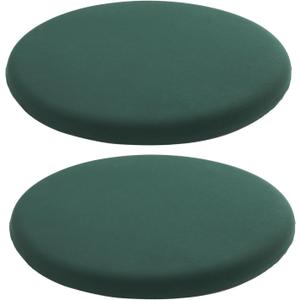 Round Memory Foam Chair Pad for Dining Room, Kitchen, and Office Use, Anti-Slip Round Stool Pad, Comfortable Seat Cushion with Removable Cover, 1 Pack, 15-Inch, Dark Green