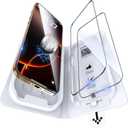 9H+ Glass for iPhone 16 Pro Max Screen Protector, Military Grade Shatterproof HD Tempered Glass, Bubble-Free, Case Friendly (One-Pull Installation) -2 Pack