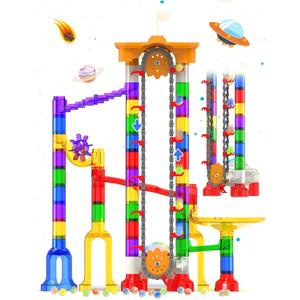 Motorized Marble Run - Marble Runs Stem Toys for Kids 4-8 8-12 - Construction Building Educational Space Toys 5-7 8-10 - Birthday for Boys and Girls (Small)