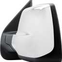 Driver Left Side Door Mirror Power and Heated Glass Chrome Back Cover Manual Folding for Nissan NV1500 NV2500 NV3500 from 2012 to 2021
