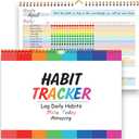 gisgfim Habit Tracker Calendar Motivational Habit Tracking Journal Inspirational Goal Planner with Spiral Binding Beautiful Weekly Undated 12+2 Month Journal