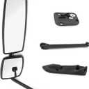 Door Mirror with Arm Black Fit for International 4300 4400 7400 7600 8500 8600 (left side)