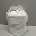 SOUJOY Pet Treat and Food Storage Bin with Lid and Scoop, 5LBS White Vintage Farmhouse Storage Tin, Coated Carbon Steel Canister, Gift for Dogs Owners